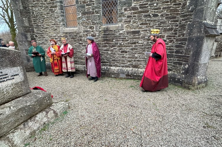 Gulworthy Church Nativity is staged this year on Sunday, December 15. Pictured are characters from last year's performance. 