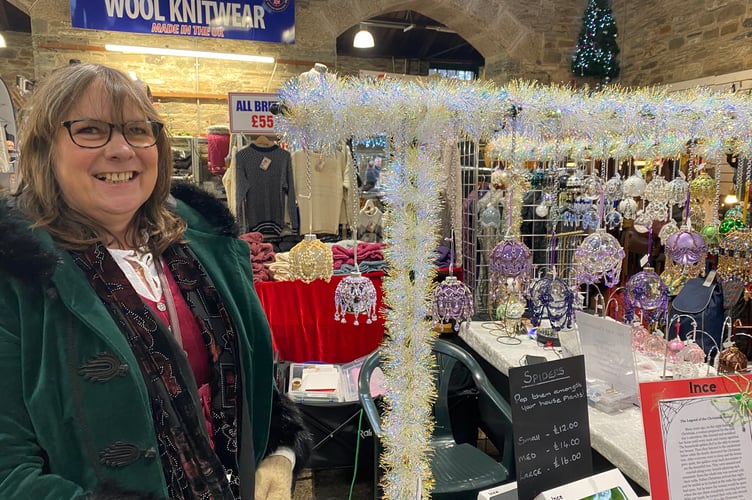 Karen Colwill of Karen's Baubles at Tavistock Pannier Market
