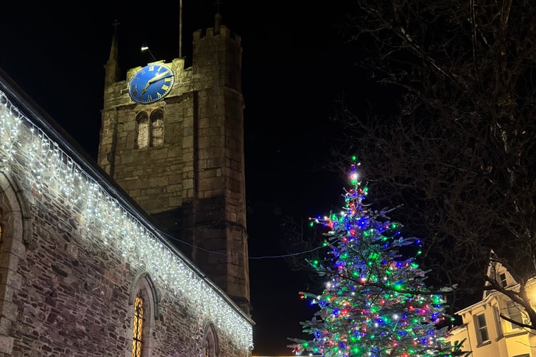 St James Chapel lit up