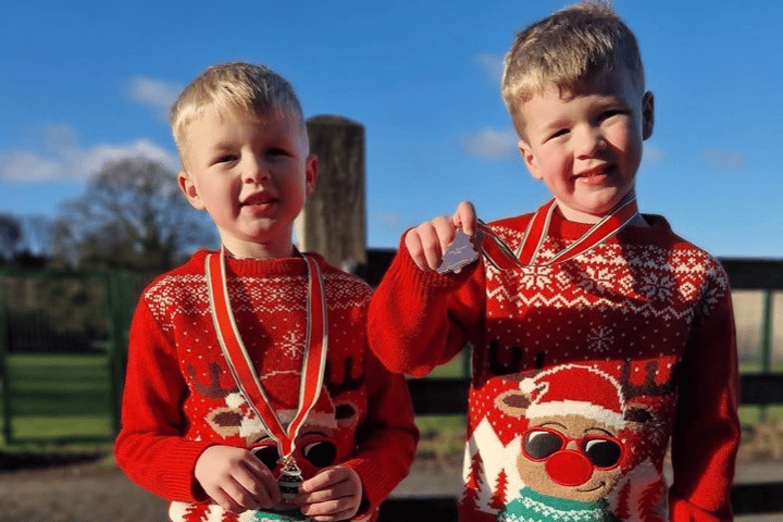 Children at the Santa Run