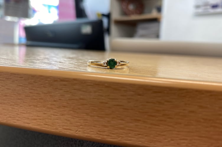 The owner of a ring with a green stone or gem is asked to come to the Tavistock Times office to organise collection from the finder.PG