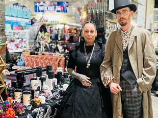 Tavistock Christmas shop windows enchant shoppers