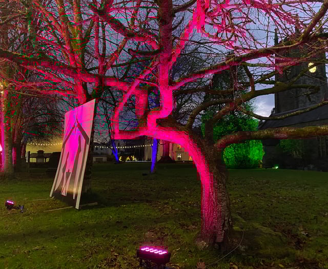 Town lights sparkle thanks to business support