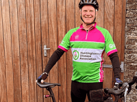Cyclists pedalling for friend