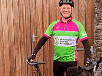 Cyclists pedalling for friend