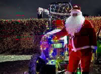 Festive tractors parade for charity