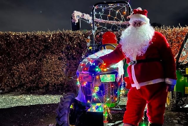 Festive tractors parade for charity