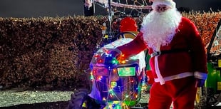Festive tractors parade for charity