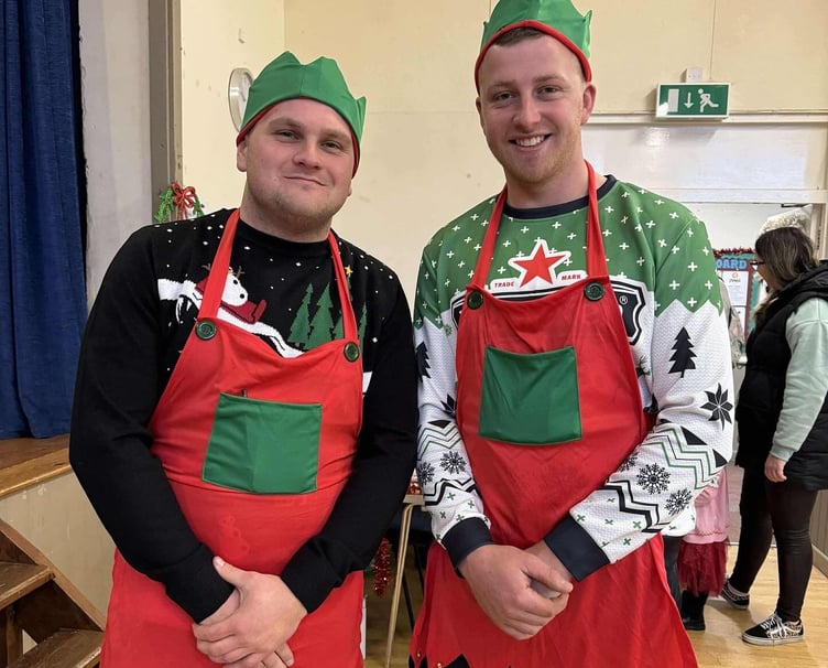 Young farmers donned fancy dress for the Santa breakfast event at Mary Tavy's Coronation Hall.
