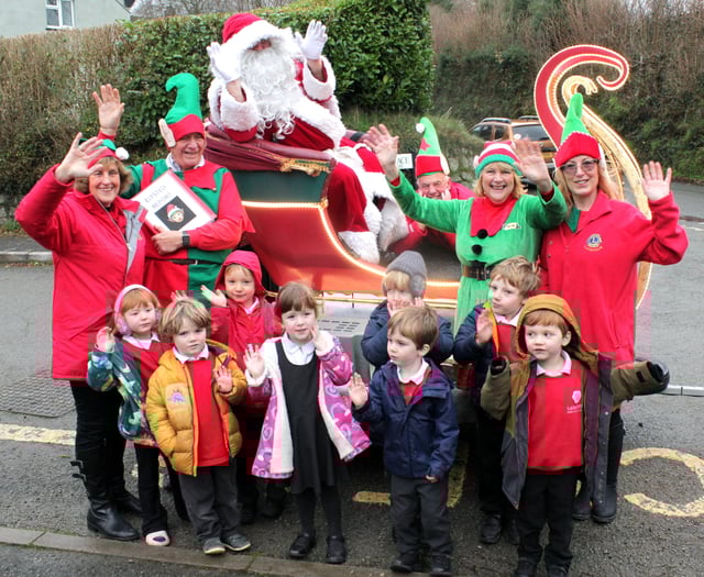 Santa drops by at schools