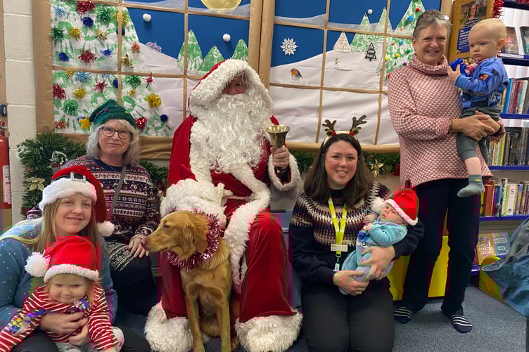 Santa paid a special visit to entertain children at Tavistock Library.