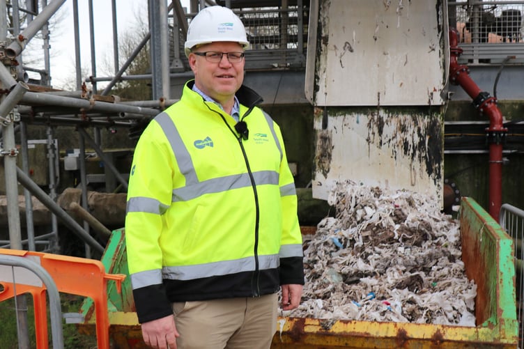 South West Water’s Director of Wastewater Services Jay Harris says 6,400 blockages were cleared last year – 75% made up of FOGs and wet wipes. (Picture: SWW)