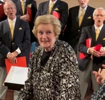 Rosemary Cole, musical director of the Tamar Valley Male Voice Choir, was given a good send off as she retired from her role
