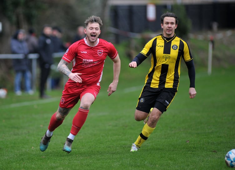 South Devon Football League Premier Division. Kingsteignton Athletic versus Beesands Rovers. A 2-0 home win for the Rams