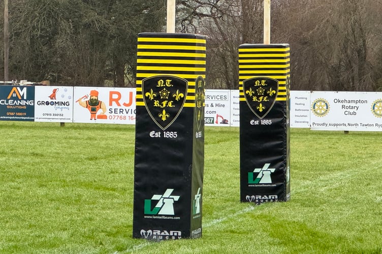 North Tawton RFC post protectors. AQ 0947