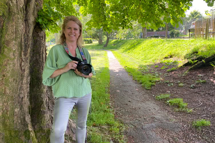 Nadine Lamb (a photographer) who was stuck in her car in snow on Dartmoor for three hours on Monday night. She thanked the volunteers who gave her reassuring advice.