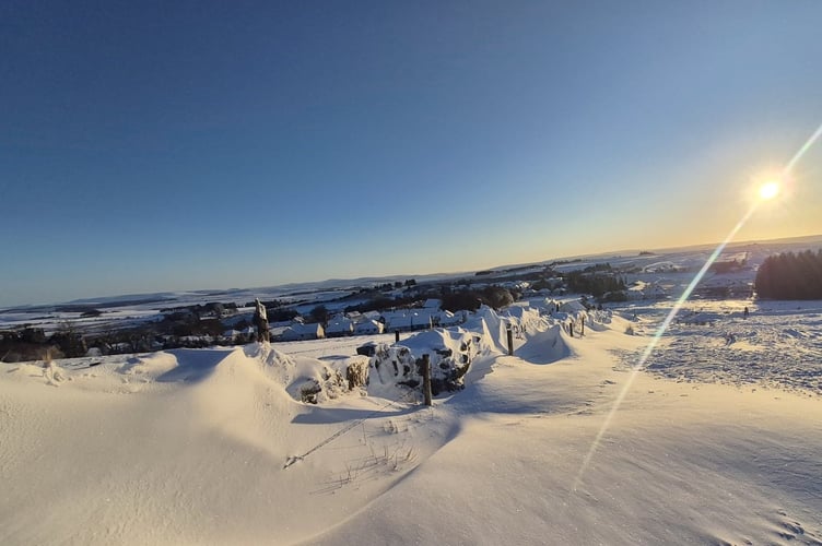 The snow at Princetown, pictured by Rachael Mortimore
