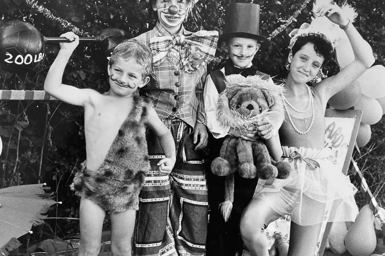Big top thrills and spills from these youngsters at Kingsteignton Carnival from September 1987
