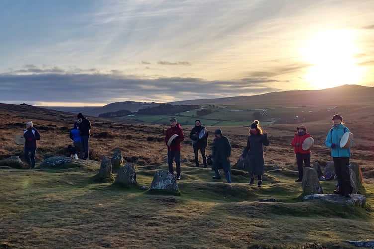 Gentle drumming on Dartmoor as the sun sets