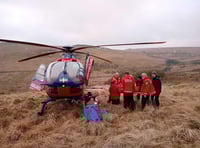 Volunteer rescuers help moorland casualty