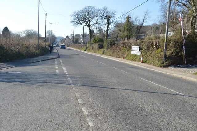 THE A390 on the border between St Ann's Chapel and Drakewalls. The road is busy and dangerous, say local councillors, who have long campaigned for safety measures for pedestrians needing to cross