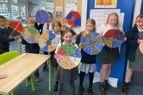 Walkhampton School may be smaller, but it has a thriving curriculum - pictured making Viking shields