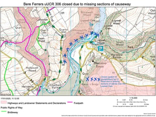 Dislodged stones force closure on Lopwell Dam Causeway