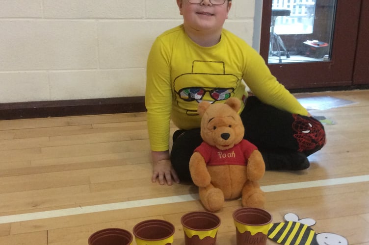 A celebration of Winnie the Pooh by nursery classes at Horrabridge School