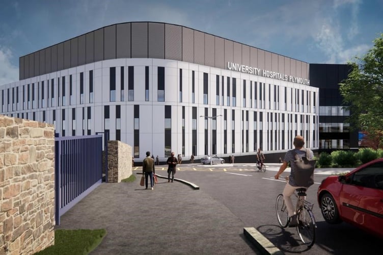 The proposed new emergency care building at Derriford. Image courtesy: University Hospitals Plymouth NHS Trust