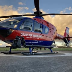 Air ambulance lands in town park on 999 call