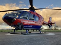 Air ambulance lands in town park on 999 call