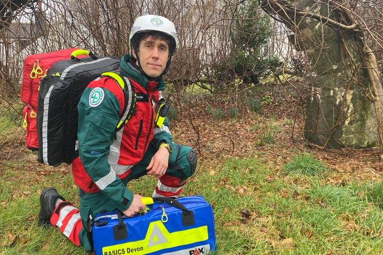 David Hutchins is a volunteer doctor with the emergency first response organisation Devon BASICS
