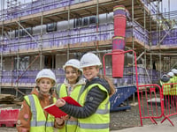 Hard hats for building lessons