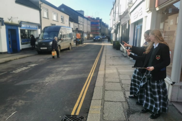 Mount Kelly College investigate shopping on Tavistock high street.
