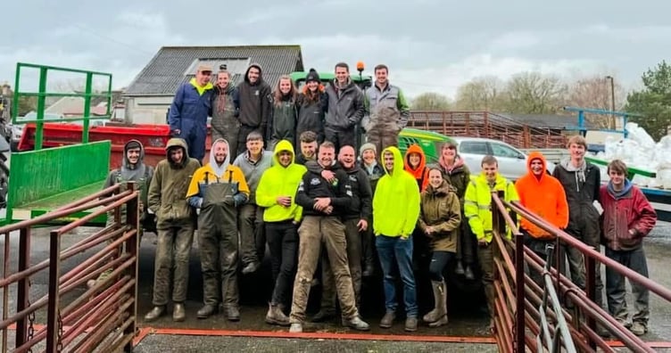 Tavistock Young Farmers prepare for their dung sale