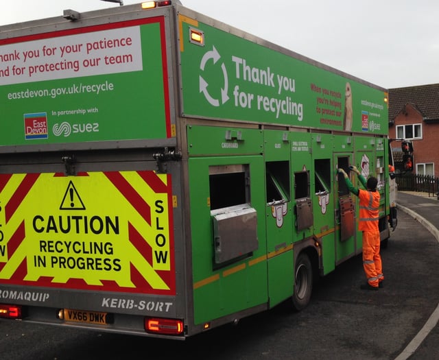 Households' recycling could be recorded by bin men 