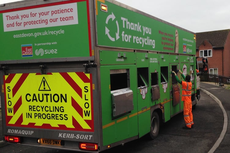 A recycling lorry - household's recycling habits could be analysed