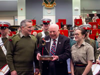 Marines ex-bandsman donates statue