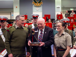 Marines ex-bandsman donates statue