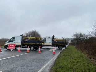 Accident closes Roborough Down road today