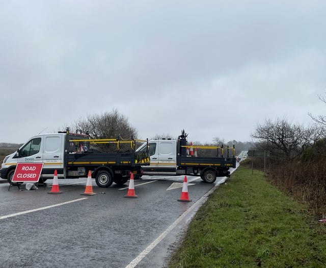 Accident closes Roborough Down road today