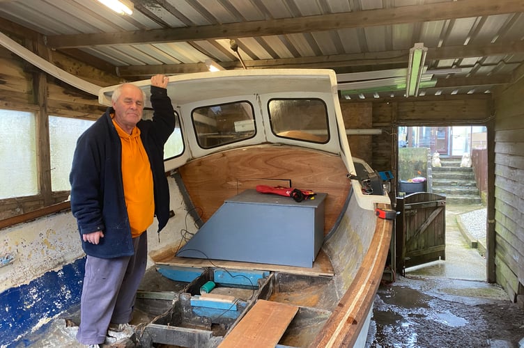 Boat restorer Ian Lashbrook is looking forward to launching his retirement project the fishing boat Miss Katie. 