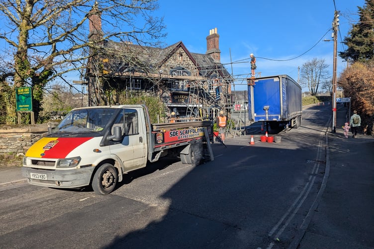 The scene outside the Market Inn