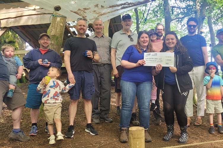 Who Let The Dads Out charity on a camp to support male fathers and carers, thanks to South West Water.