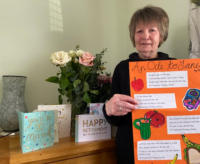 Tavistock dinner lady's emotional  send-off