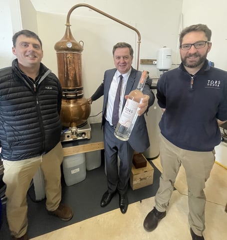 Jonathan Bright, Mel Stride MP and Edward Baily.