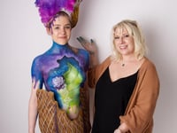 Bodypaint charity challenge success 