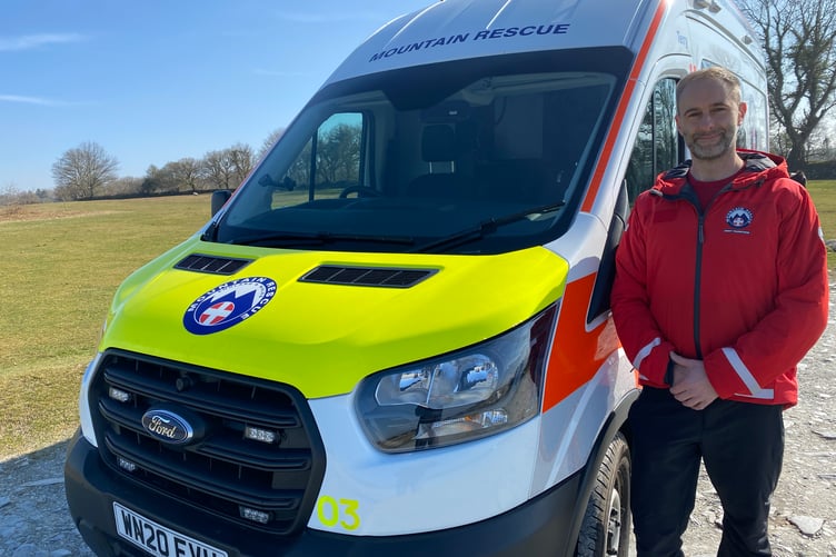 Paul Taylor, of Tavistock Dartmoor Search & Rescue, with the team's new command vehicle.