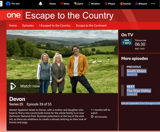 BBC's Escape to the Country visits West Devon