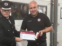 Firefighter marks 20 years' service